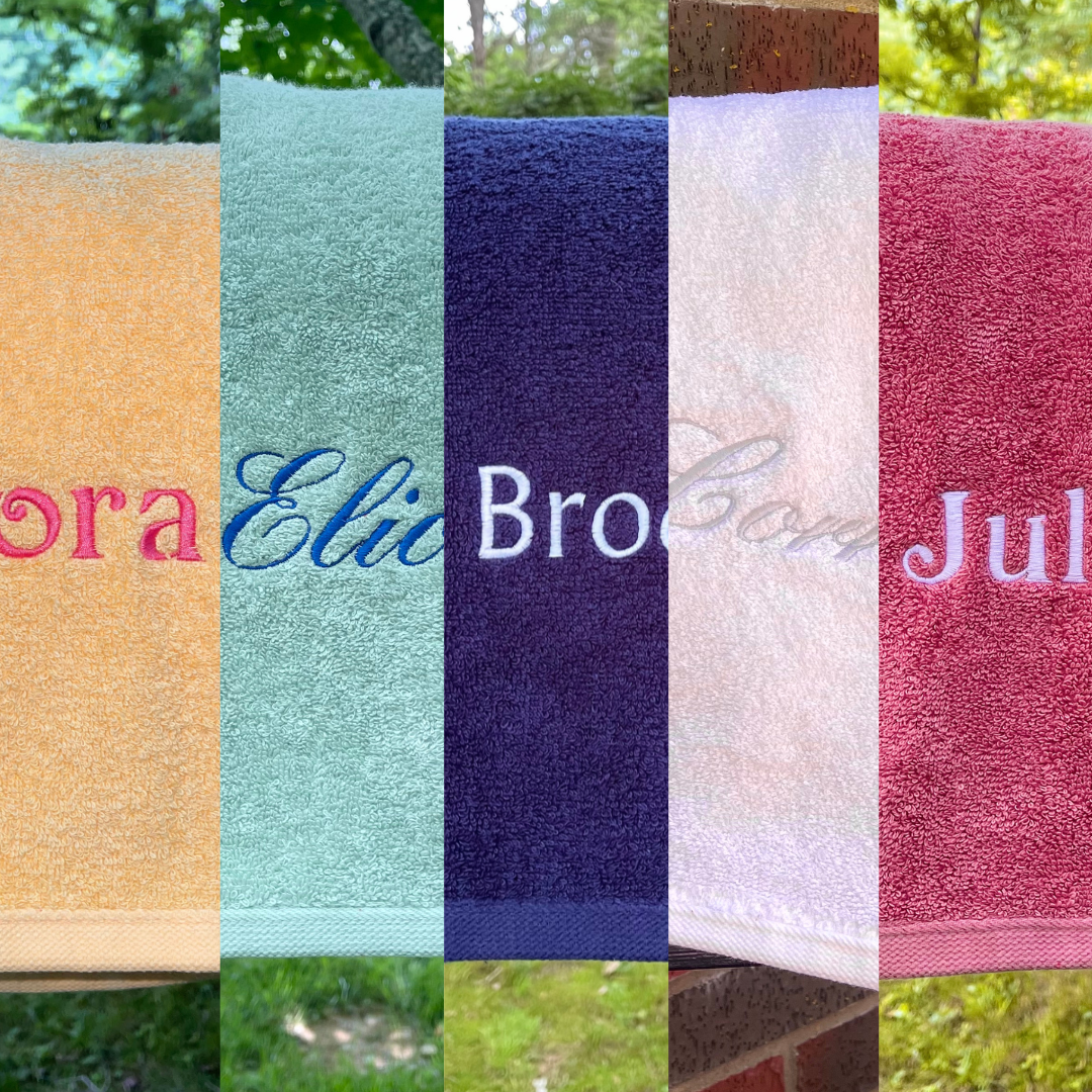 Beach Towel with Embroidered Name