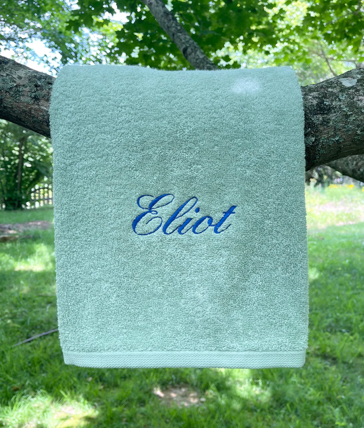 Beach Towel with Embroidered Name