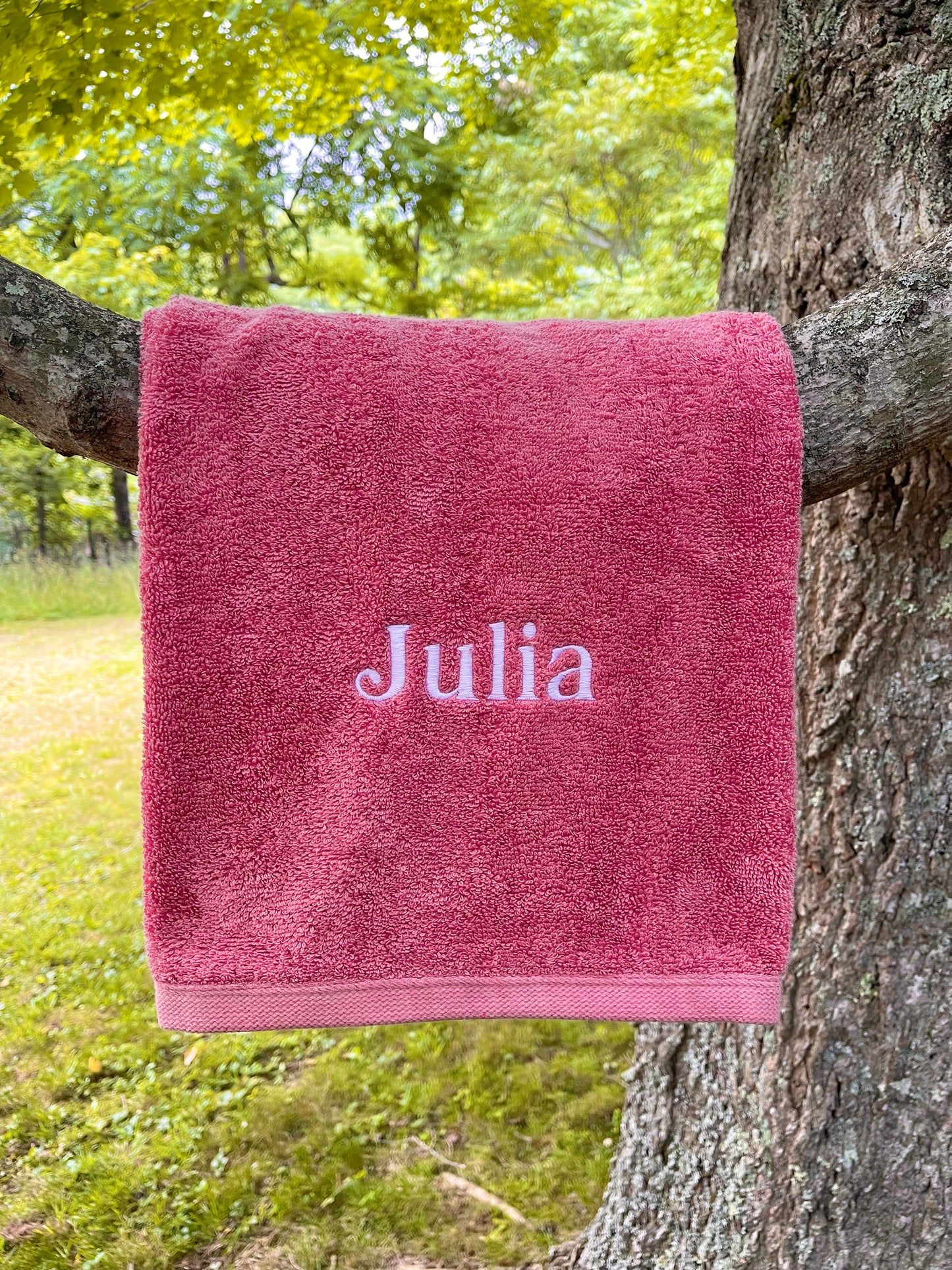 Beach Towel with Embroidered Name